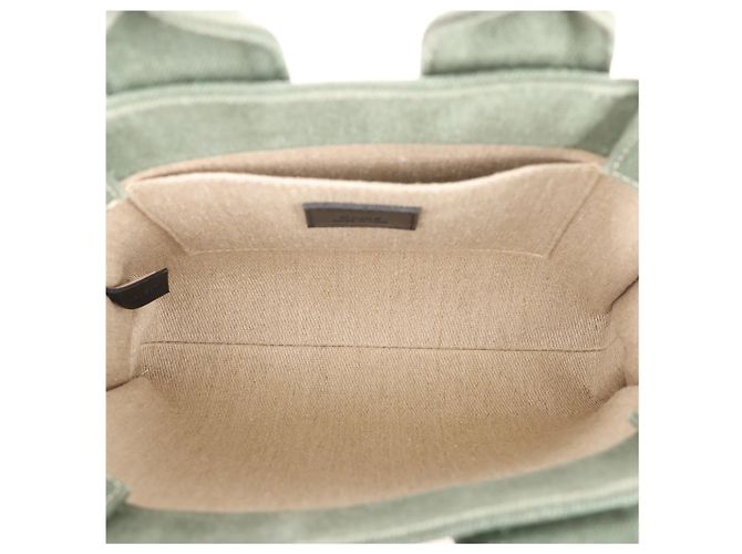 Bolso de mano 2Way de lona Chloé Woody Small verde Beige - vista 10