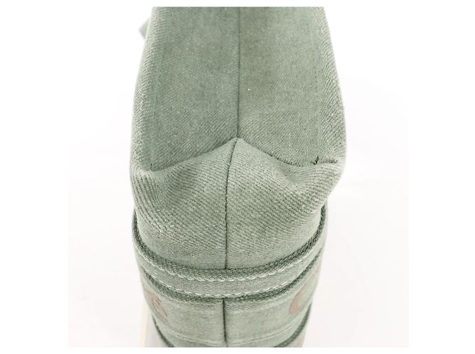 Bolso de mano 2Way de lona Chloé Woody Small verde Beige - vista 6