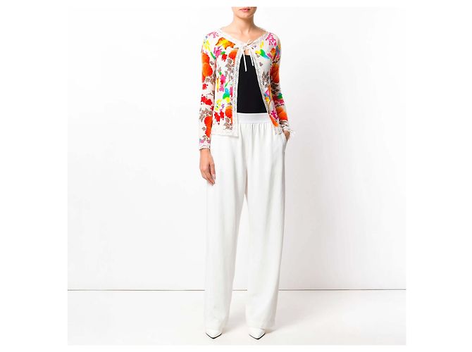 Christian Dior Cardigã de malha floral e renda - vista 2