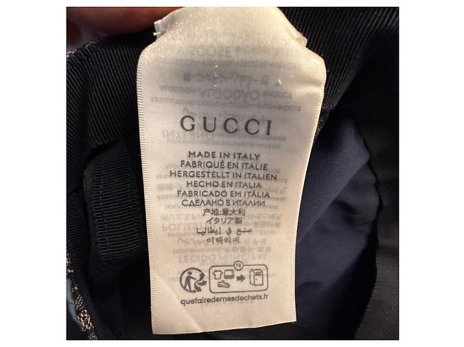 Gucci GG Monogram Baseballkappe Rot Blau Beige - Ansicht 7
