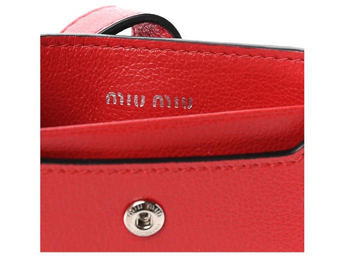 Miu Miu Cartera roja con flecos de cristales - vista 3