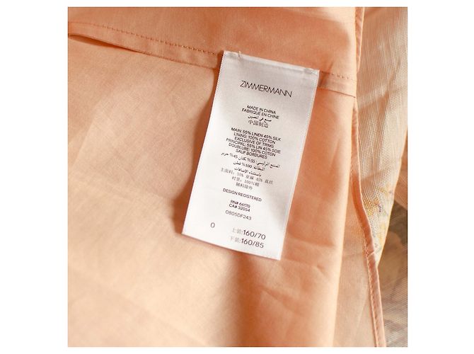 Zimmermann Blumenprint Kleid aus Leinen und Seide Mehrfarben Angeln - Ansicht 7