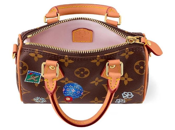 Louis Vuitton Speedy Nano Monogram con Applicazioni Marrone Multicolore Monogramma - vista 4