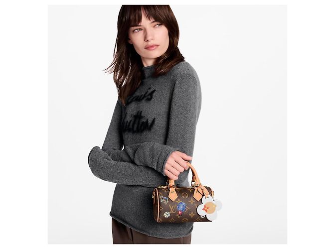 Louis Vuitton Speedy Nano Monogram con Applicazioni Marrone Multicolore Monogramma - vista 5