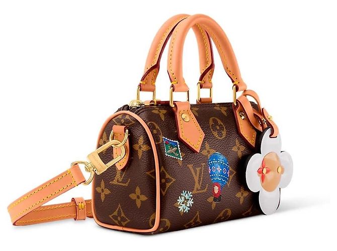 Louis Vuitton Speedy Nano Monogram con Applicazioni Marrone Multicolore Monogramma - vista 7