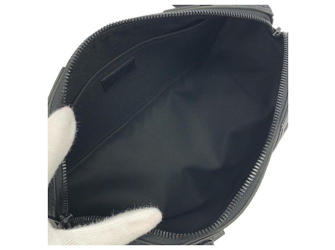 Keepall Borsa a tracolla in pelle di vitello Louis Vuitton Nero - vista 9