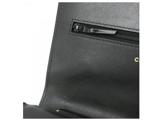 Catena per portafoglio Chanel Boy Line AP1117 in pelle di vitello martellata nera - vista 7