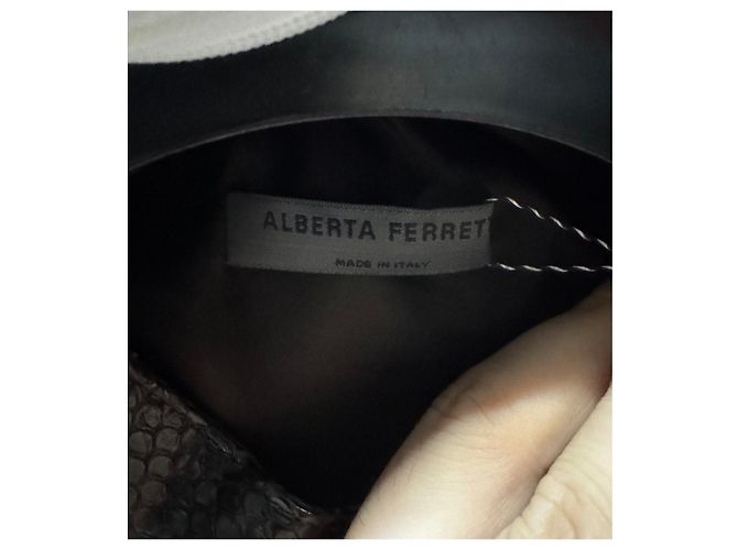 Kurze Alberta Ferretti Lammfelllederjacke NWOT IT44/S - Ansicht 5