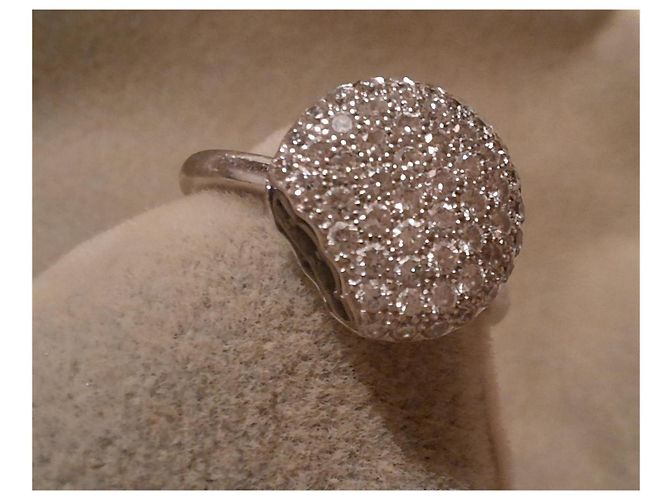 Boucheron Macaron Ring Diamant-Pavé Weißgold Silber - Ansicht 4
