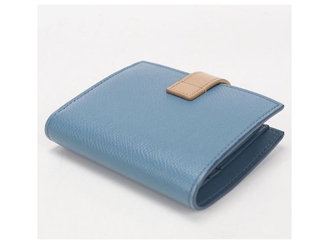Céline Celine Bi-fold Wallet - Blaues Leder - Ansicht 2