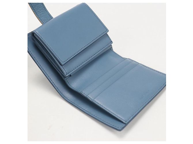 Céline Celine Bi-fold Wallet - Blaues Leder - Ansicht 3