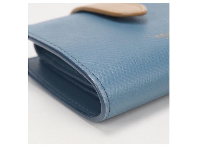 Céline Celine Bi-fold Wallet - Blaues Leder - Ansicht 6