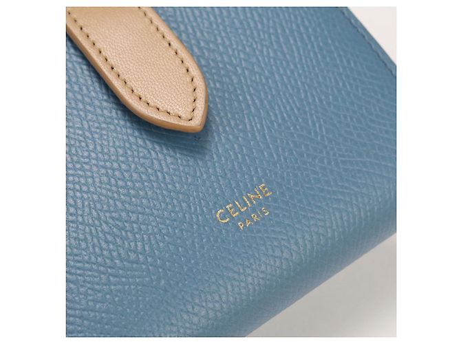 Céline Celine Bi-fold Wallet - Blaues Leder - Ansicht 7