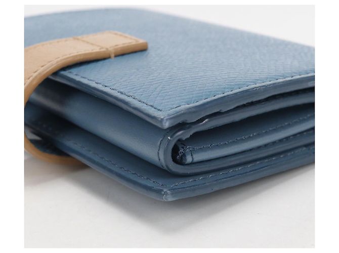 Céline Celine Bi-fold Wallet - Blaues Leder - Ansicht 8