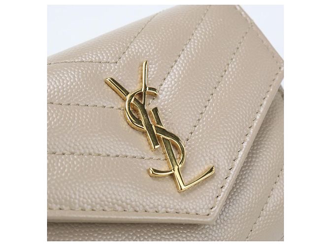 Cassandra Cartera tríptico beige Saint Laurent - vista 8