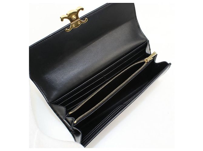 Céline Celine Long Bi-fold Wallet Schwarz - Ansicht 3