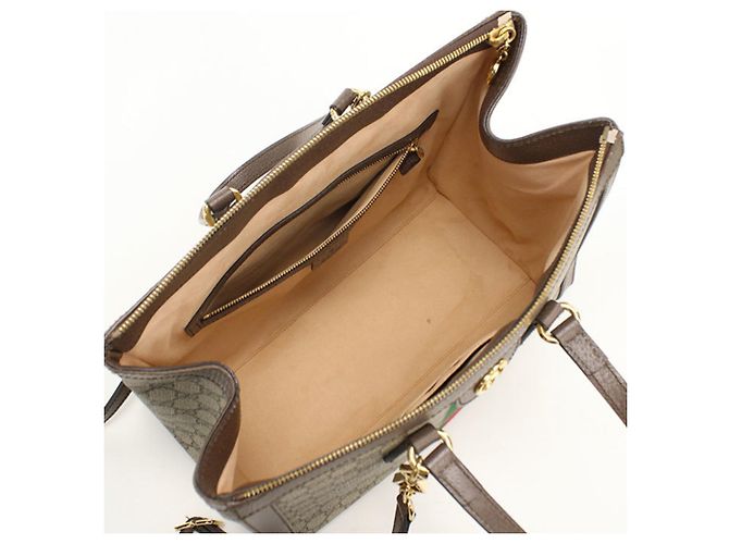 Borsa Tote 2-Way Ophidia GUCCI Beige - vista 3