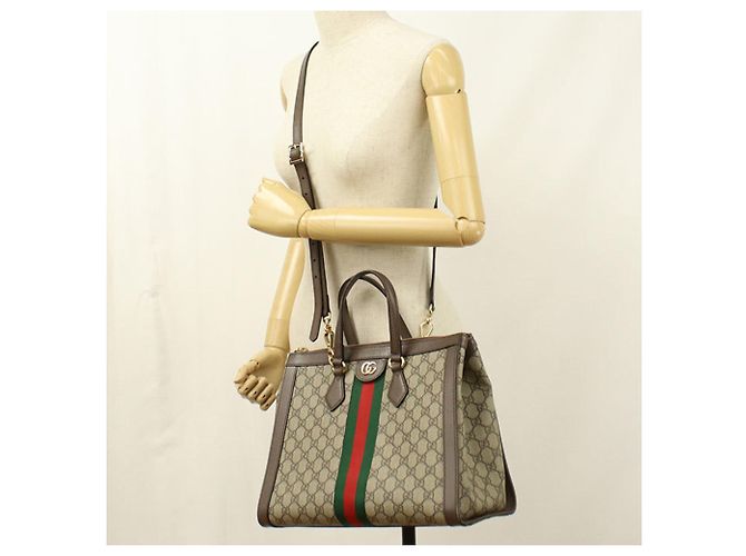 Borsa Tote 2-Way Ophidia GUCCI Beige - vista 8