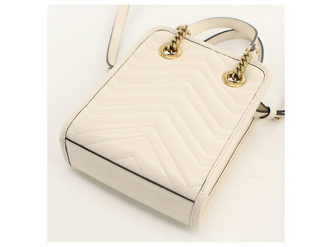 Borsa Gucci GG Marmont bianca Bianco - vista 2