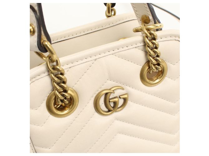 Borsa Gucci GG Marmont bianca Bianco - vista 4