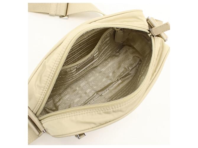Borsa a tracolla beige Prada - vista 3