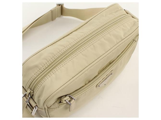 Borsa a tracolla beige Prada - vista 5