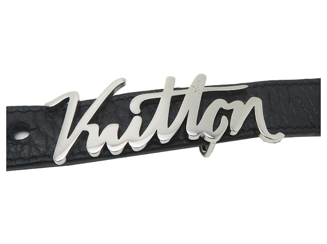 Bracciale Charm in pelle Taurillon nera Louis Vuitton Nero - vista 7