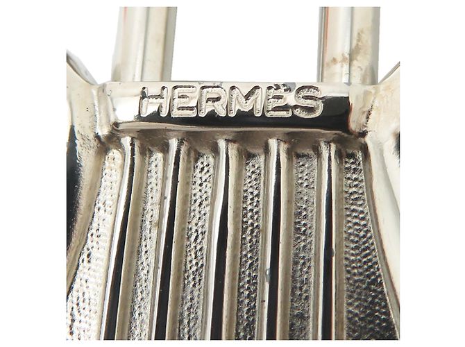 Charm a forma di lucchetto a arpa Hermès Argento - vista 5