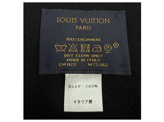 Louis Vuitton Kaschmir-Stola Schwarz - Ansicht 7