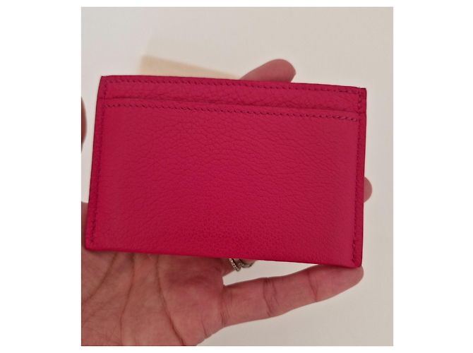 Louis Vuitton Lockme Tarjetero Rose Vif piel granulada Rosa - vista 5