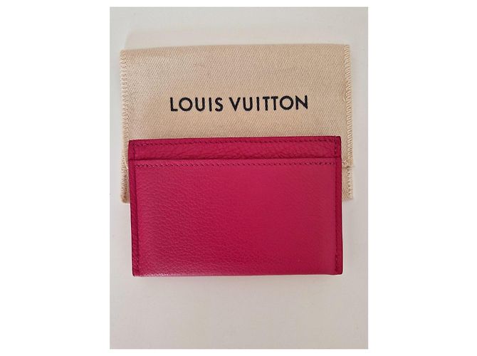 Louis Vuitton Lockme Tarjetero Rose Vif piel granulada Rosa - vista 7