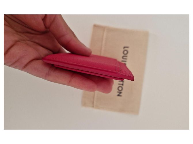 Louis Vuitton Lockme Tarjetero Rose Vif piel granulada Rosa - vista 8