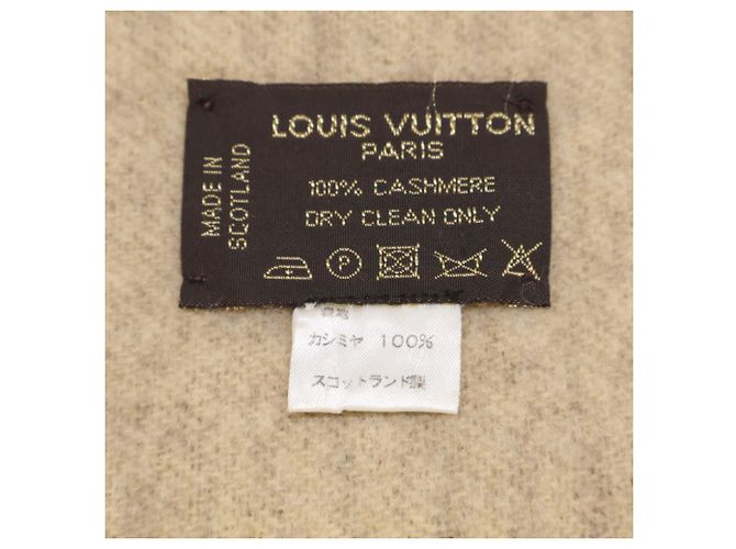 Stola Reykjavik in cashmere con monogramma e frange Louis Vuitton Beige Marrone scuro - vista 5