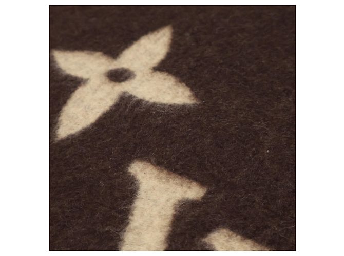 Stola Reykjavik in cashmere con monogramma e frange Louis Vuitton Beige Marrone scuro - vista 7