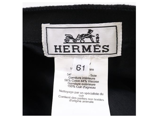 Hermès Berretto in cashmere nero Hermes - vista 7