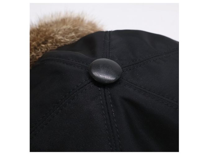 Cappellino Louis Vuitton in nylon e pelliccia di coniglio nero - vista 11