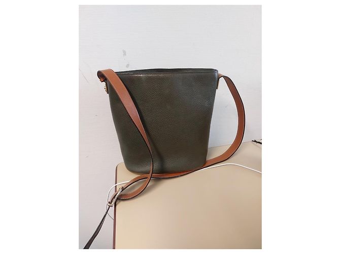 16 Céline Leder Beutelhandtasche Braun Khaki Dunkelgrün - Ansicht 2