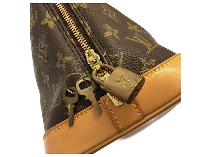 Borsa Louis Vuitton Monogram Alma PM Marrone - vista 3