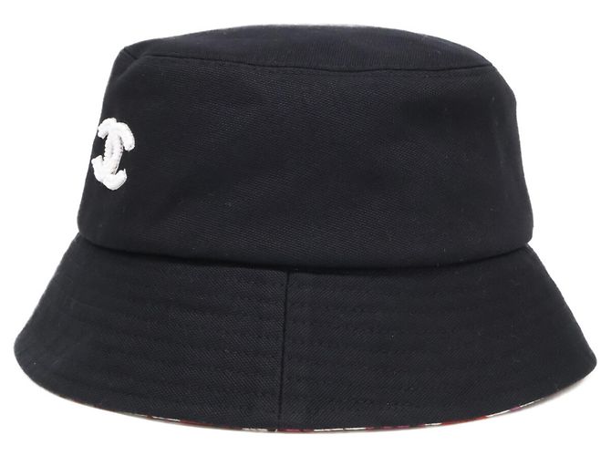 Chanel Black Cotton Bucket Hat - view 3