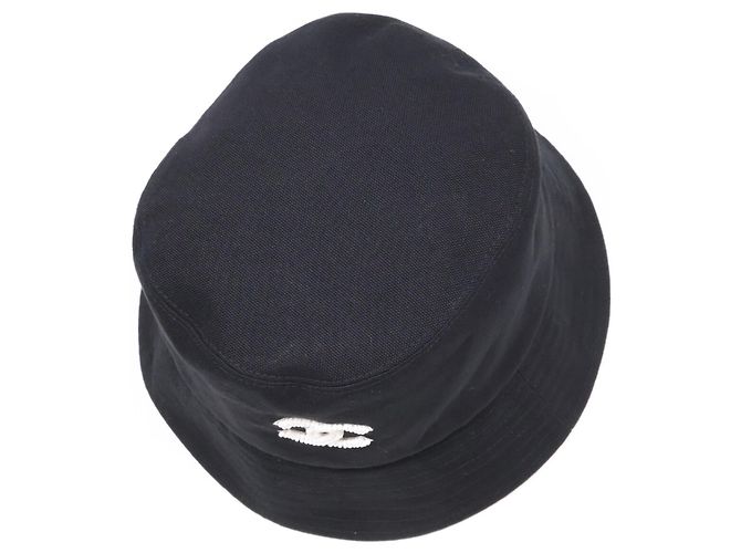 Chanel Black Cotton Bucket Hat - view 6