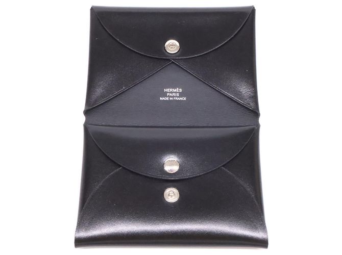 Hermès Hermes Calvi Duo Card Holder Black - view 7
