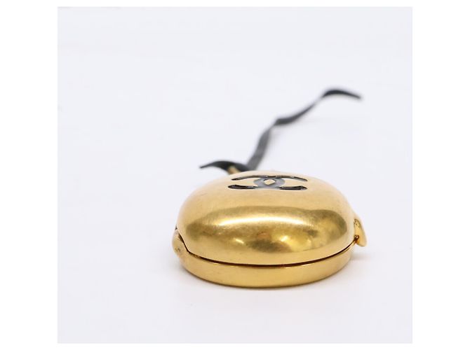 Chanel 95P Coco Mark Medaillon Anhänger Mirror Golden - Ansicht 3
