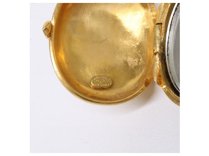Chanel 95P Coco Mark Medaillon Anhänger Mirror Golden - Ansicht 7