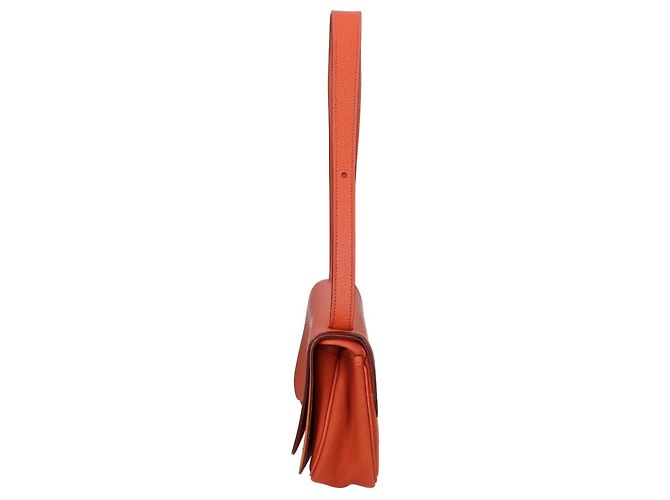 Hermès Borsa a Spalla Hermes Vache Liège x Toile H Sac Colorado PM Arancione - vista 2