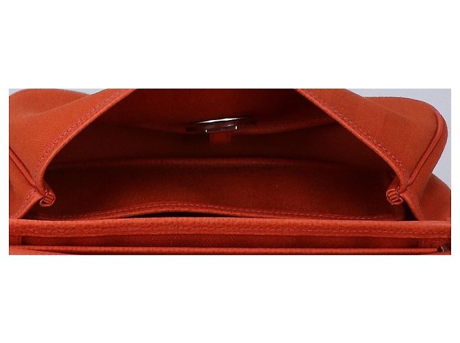 Hermès Borsa a Spalla Hermes Vache Liège x Toile H Sac Colorado PM Arancione - vista 6