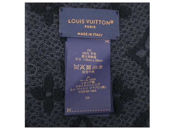 Louis Vuitton Monogram Classic Stola Schwarz - Ansicht 5