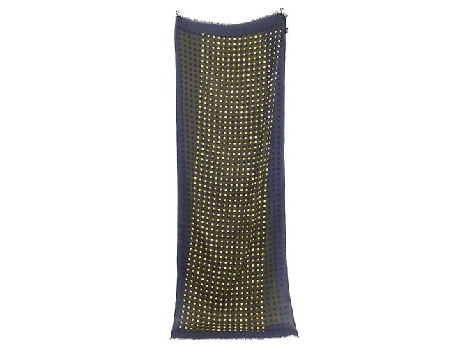 Stola in cashmere e seta a pois Hermès Cachi Giallo - vista 2