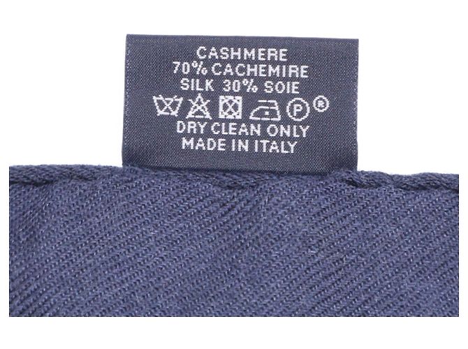 Stola in cashmere e seta a pois Hermès Cachi Giallo - vista 6