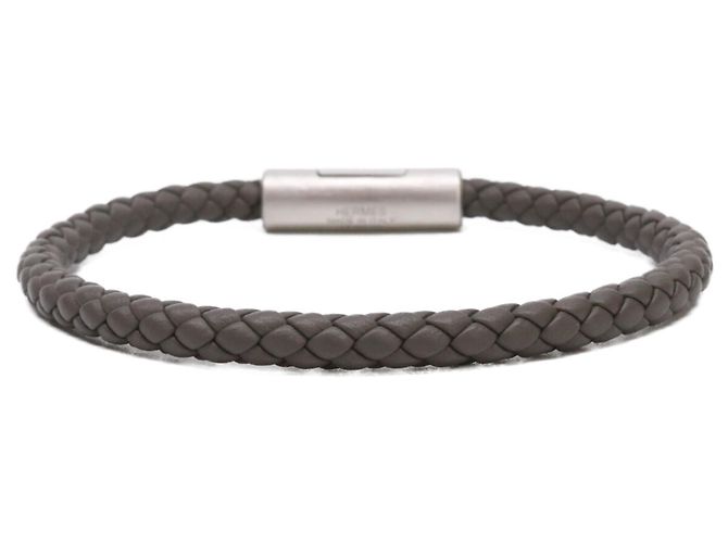 Hermès Bracciale in pelle Hermes Puzzle H Grigio - vista 4
