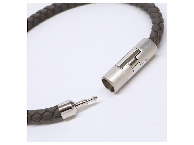 Hermès Bracciale in pelle Hermes Puzzle H Grigio - vista 7